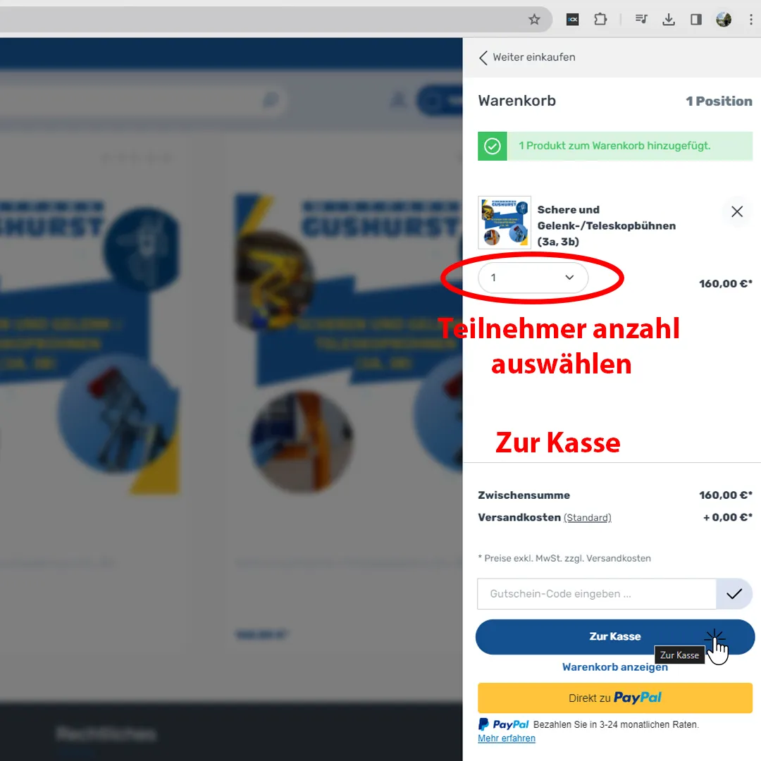 Schere und Gelenk-/Teleskopbühnen (3a, 3b)